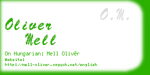 oliver mell business card